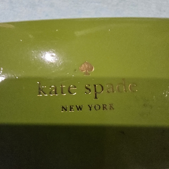 Kate Spade New York Green & Blue Hard Shell Eyeglass Case Logo  W/ New Cloth - Picture 3 of 10